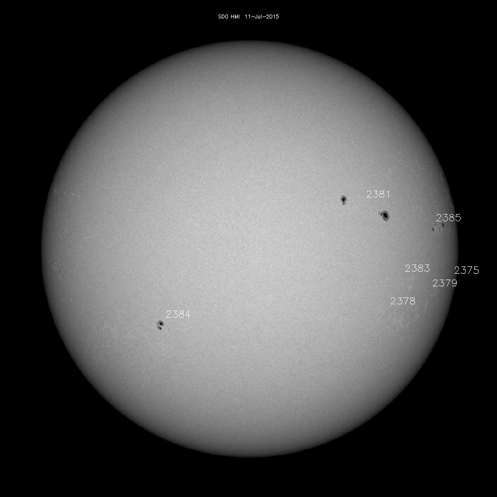 Sunspot regions