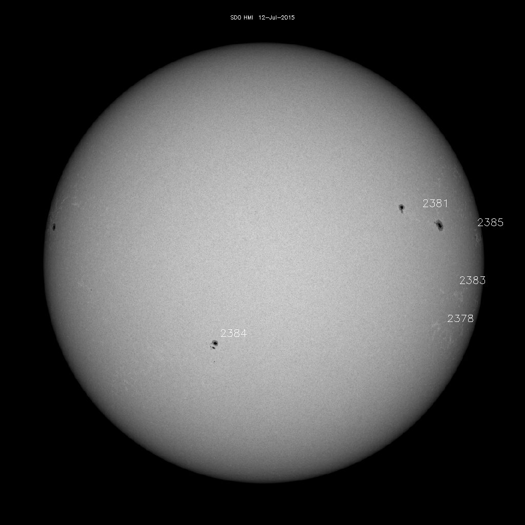 Sunspot regions