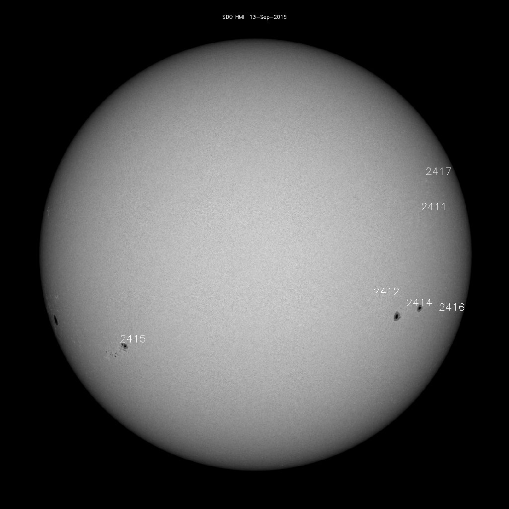 Sunspot regions