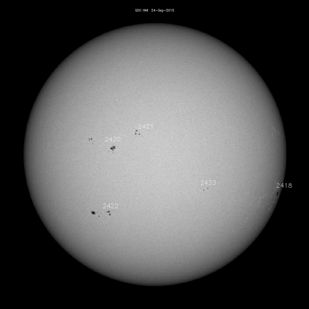 Sunspot regions