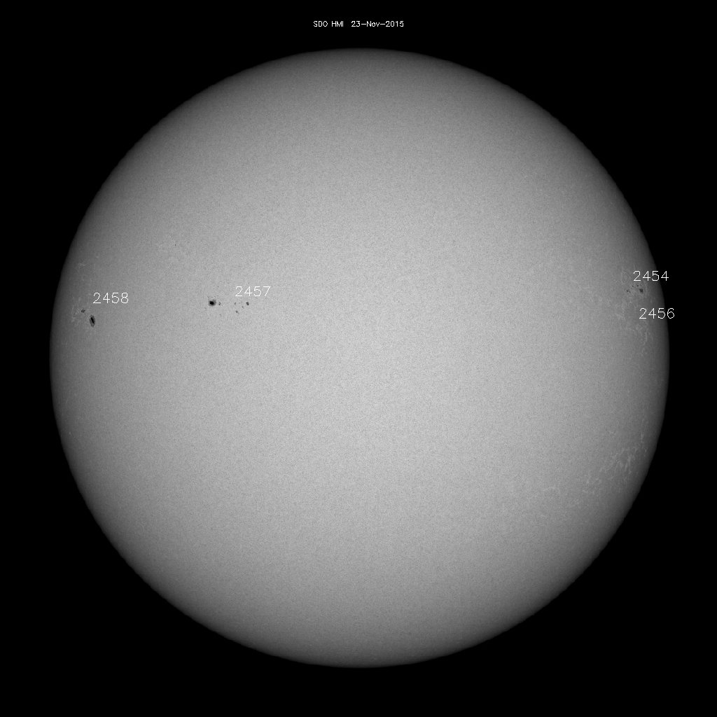 Sunspot regions