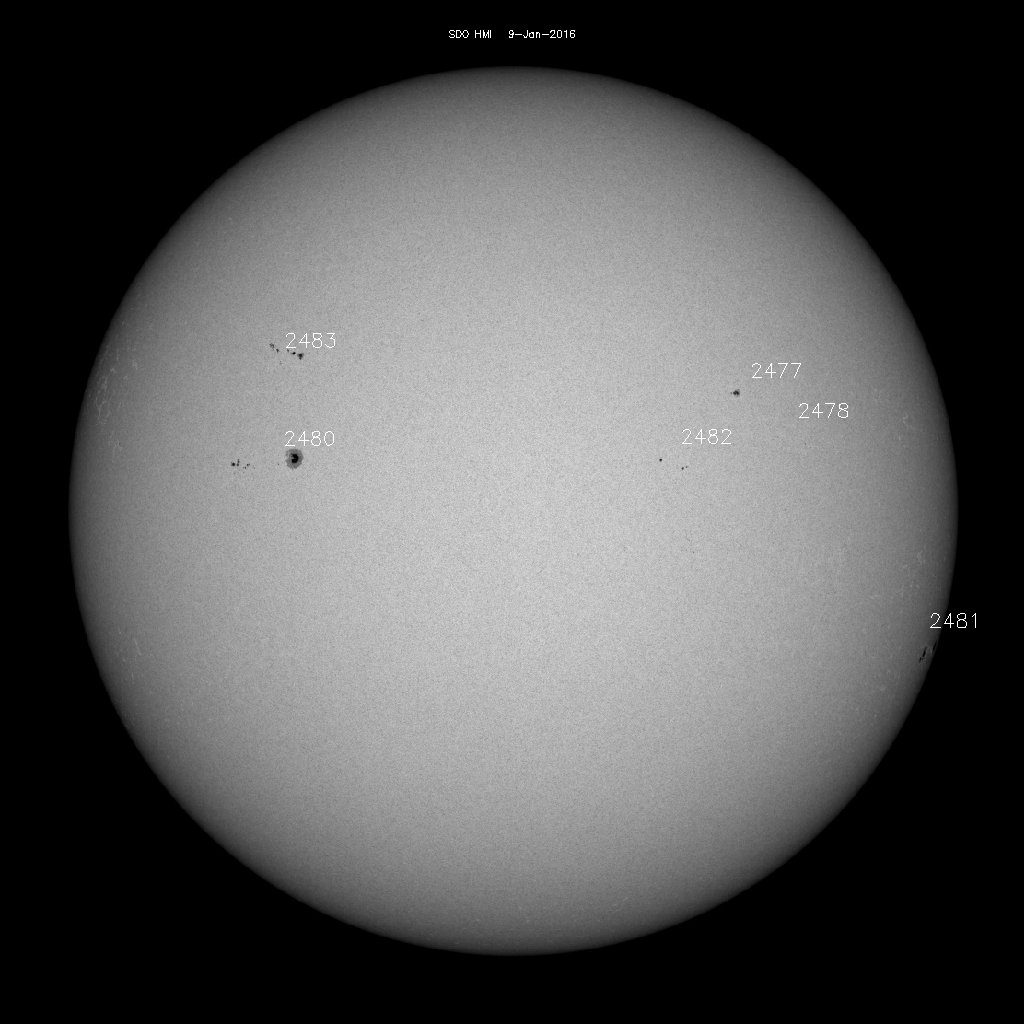 Sunspot regions