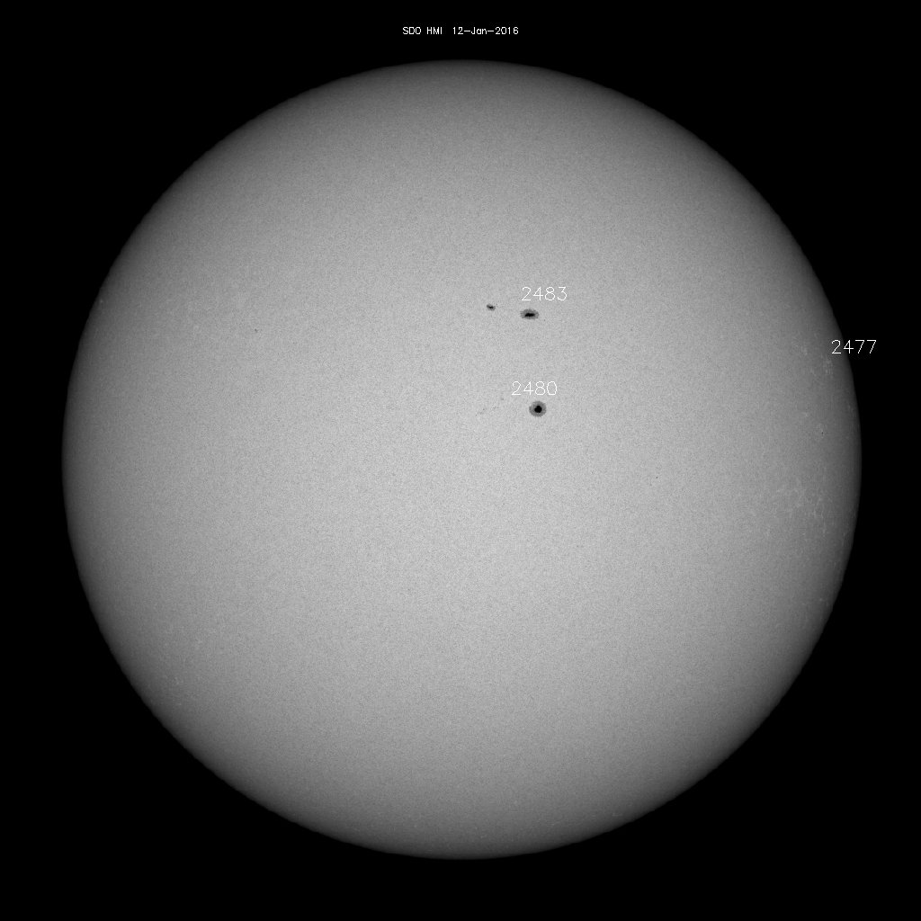 Sunspot regions