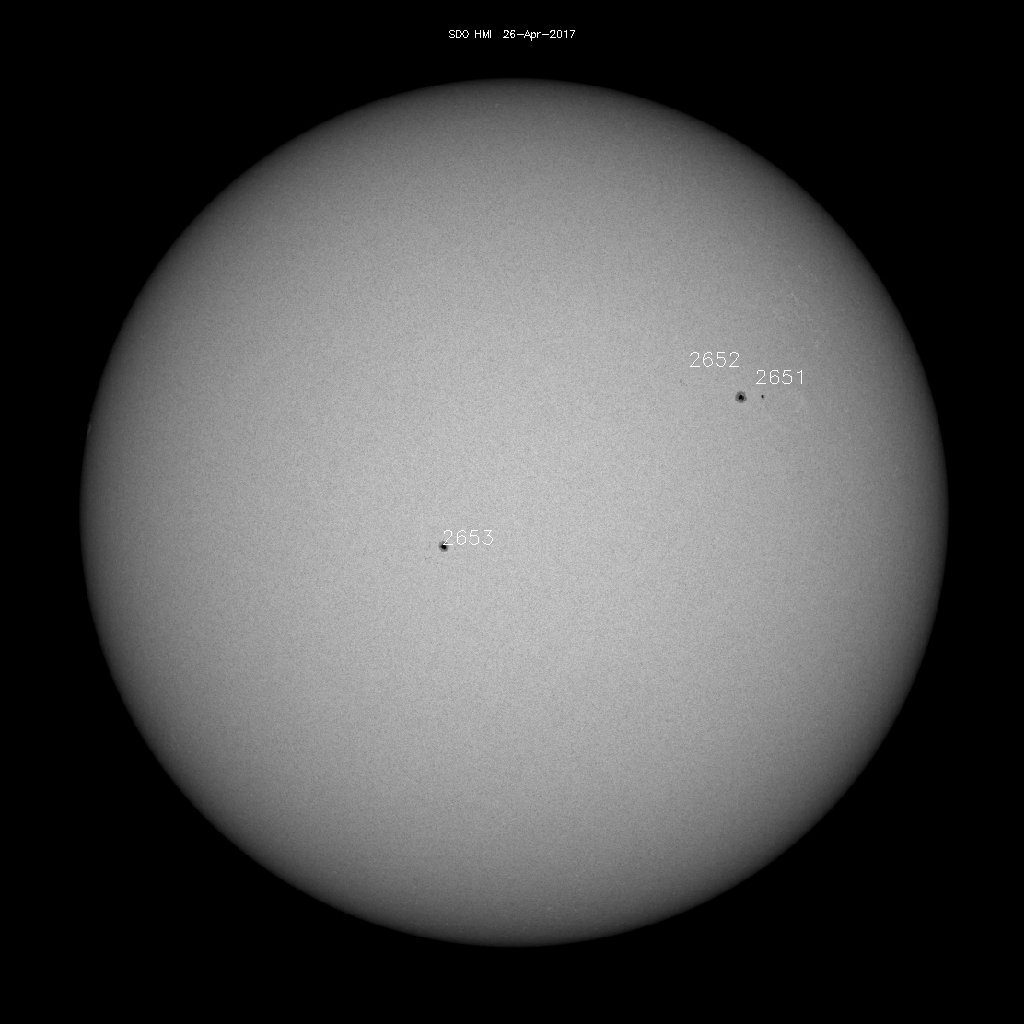 Sunspot regions