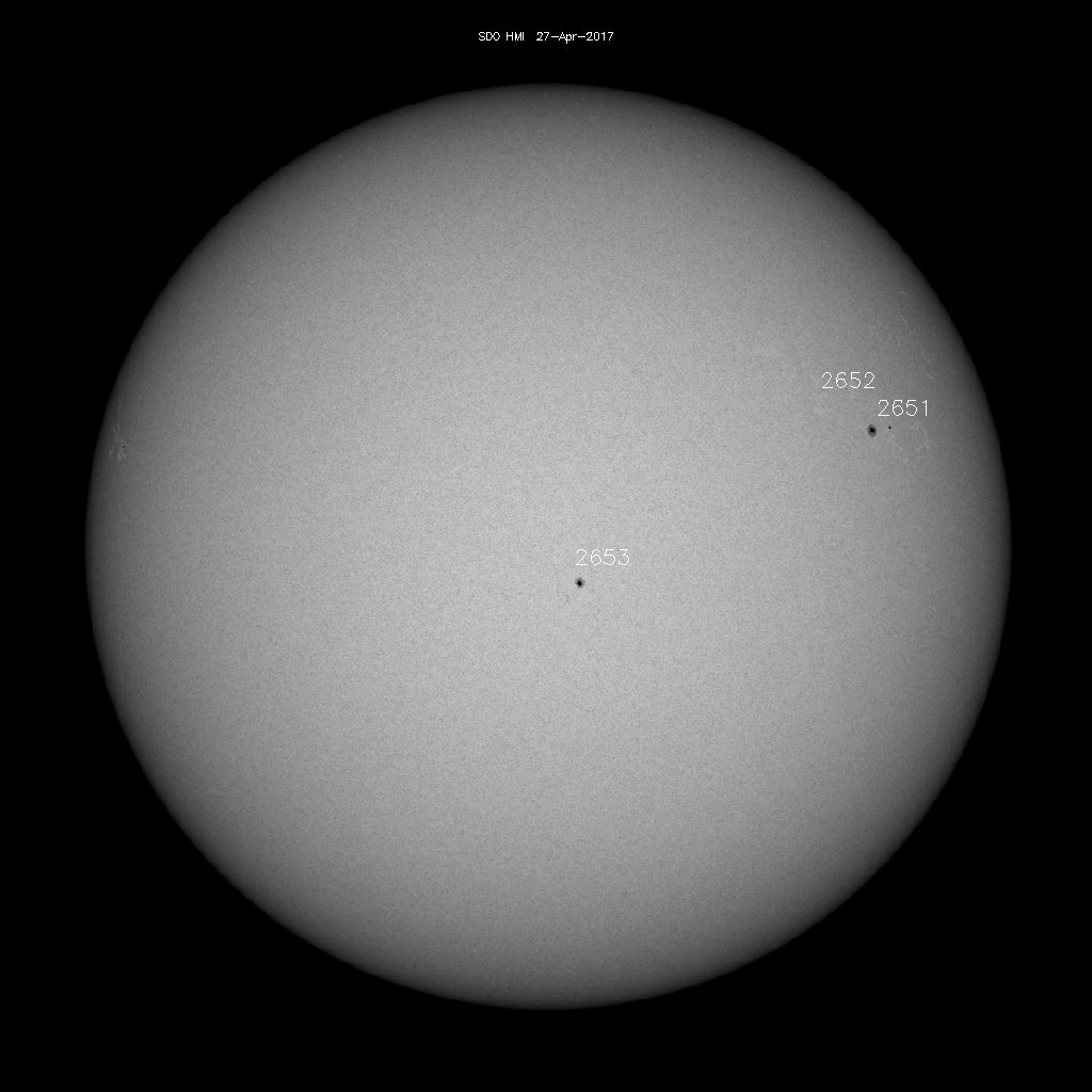 Sunspot regions