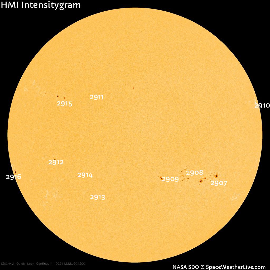 Sunspot regions