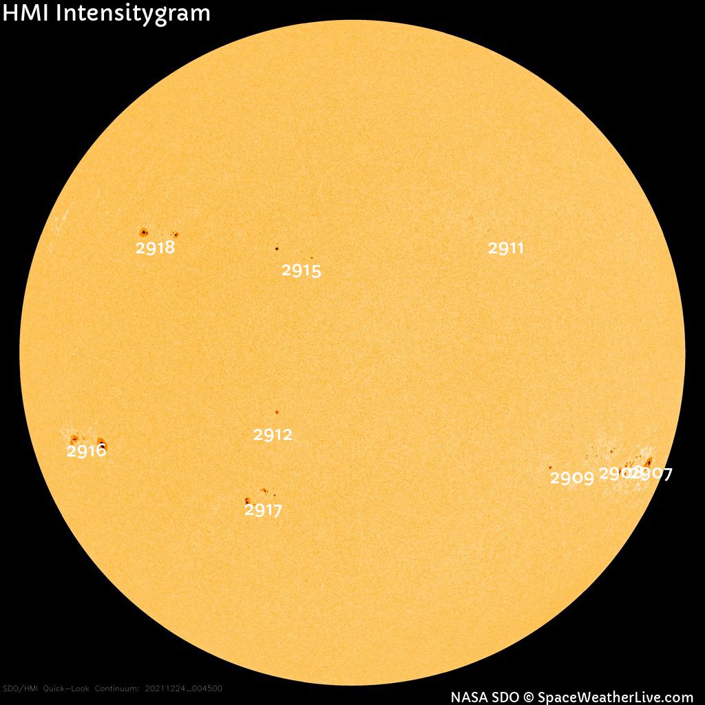 Sunspot regions