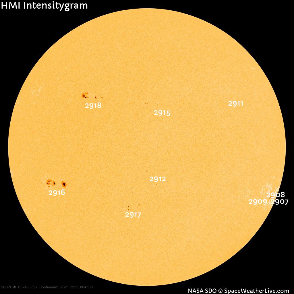 Sunspot regions