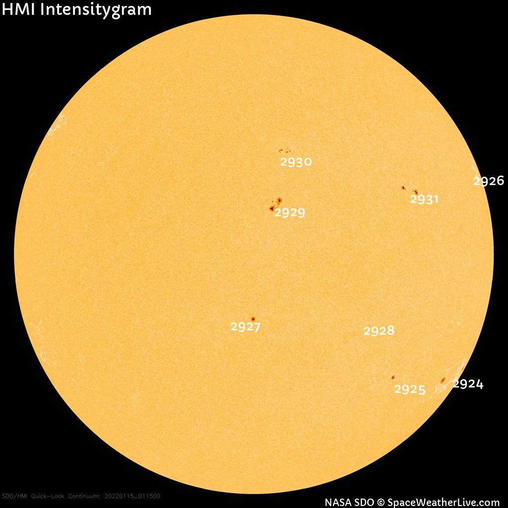 Sunspot regions