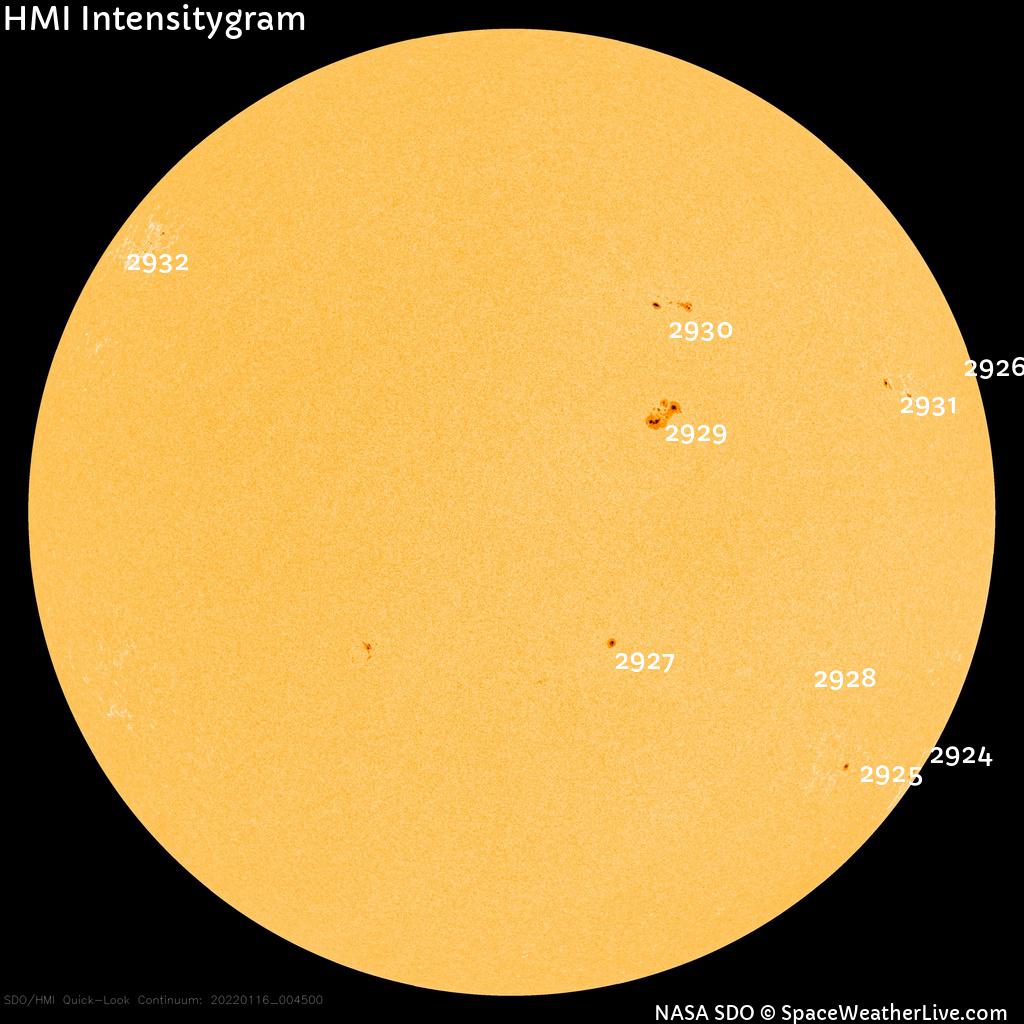 Sunspot regions