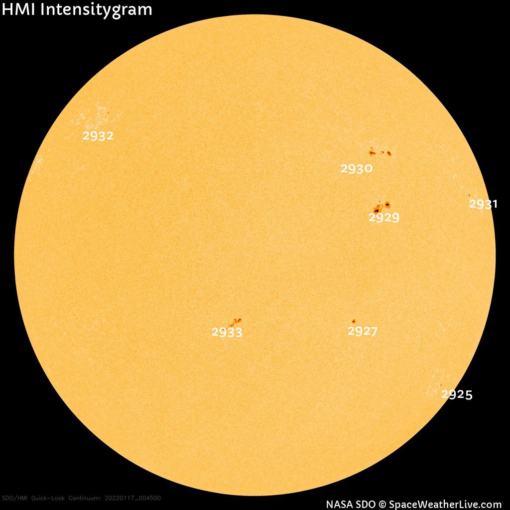 Sunspot regions