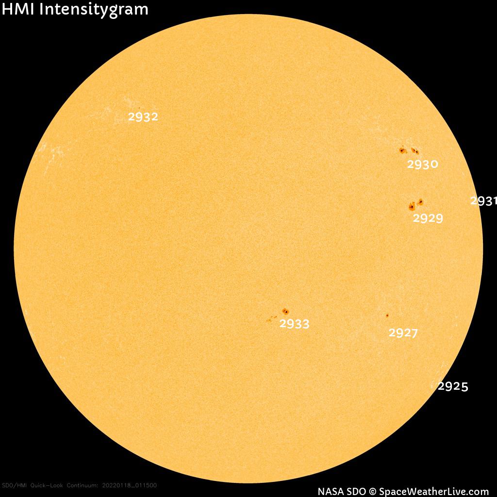 Sunspot regions