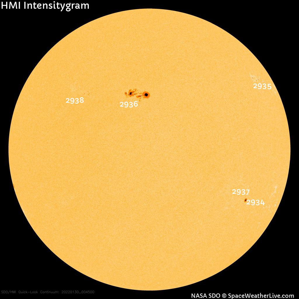 Sunspot regions