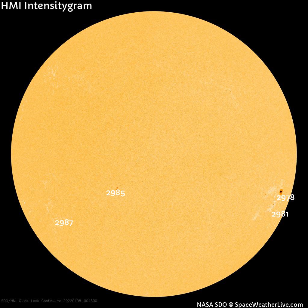 Sunspot regions