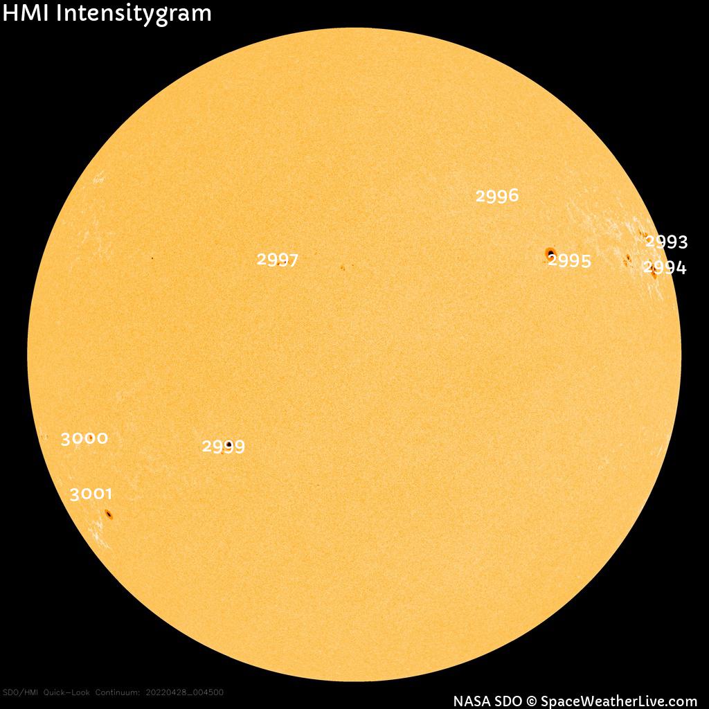 Sunspot regions