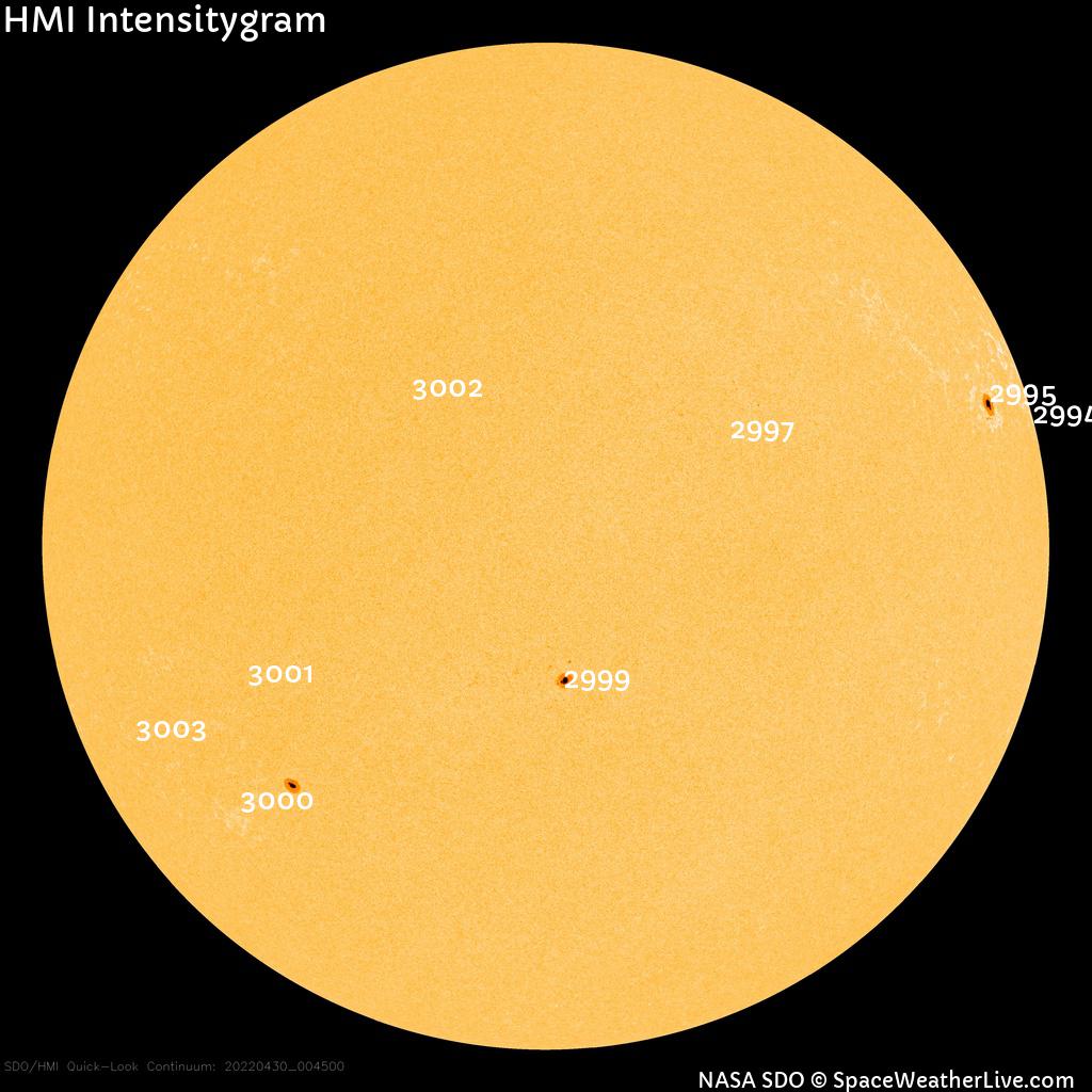 Sunspot regions