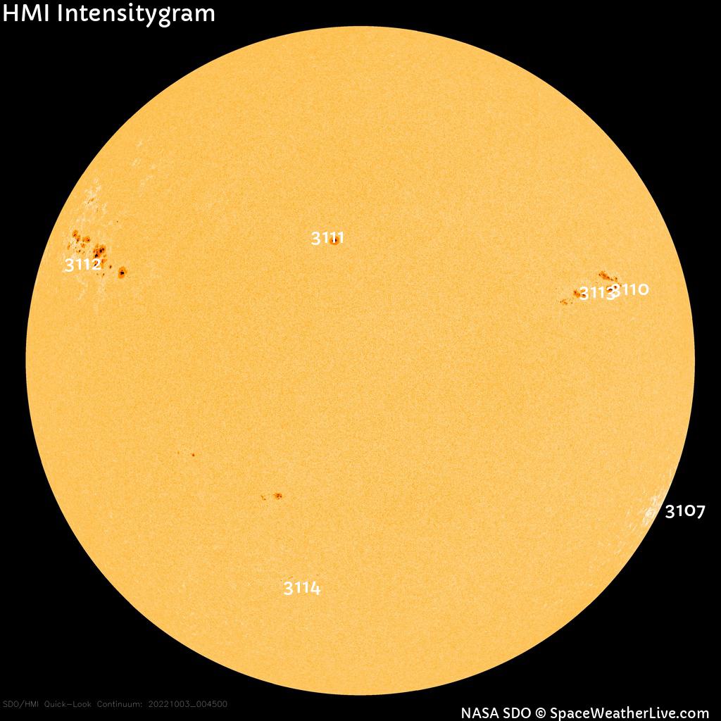 Sunspot regions