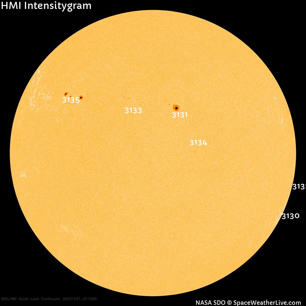 Sunspot regions