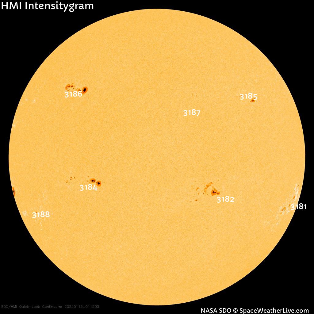 Sunspot regions