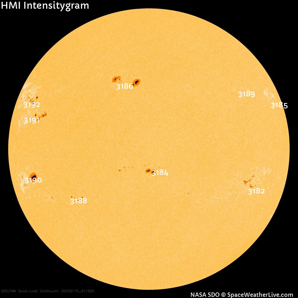 Sunspot regions