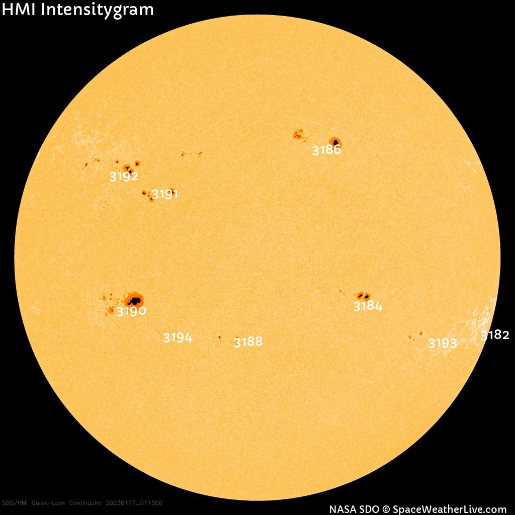 Sunspot regions