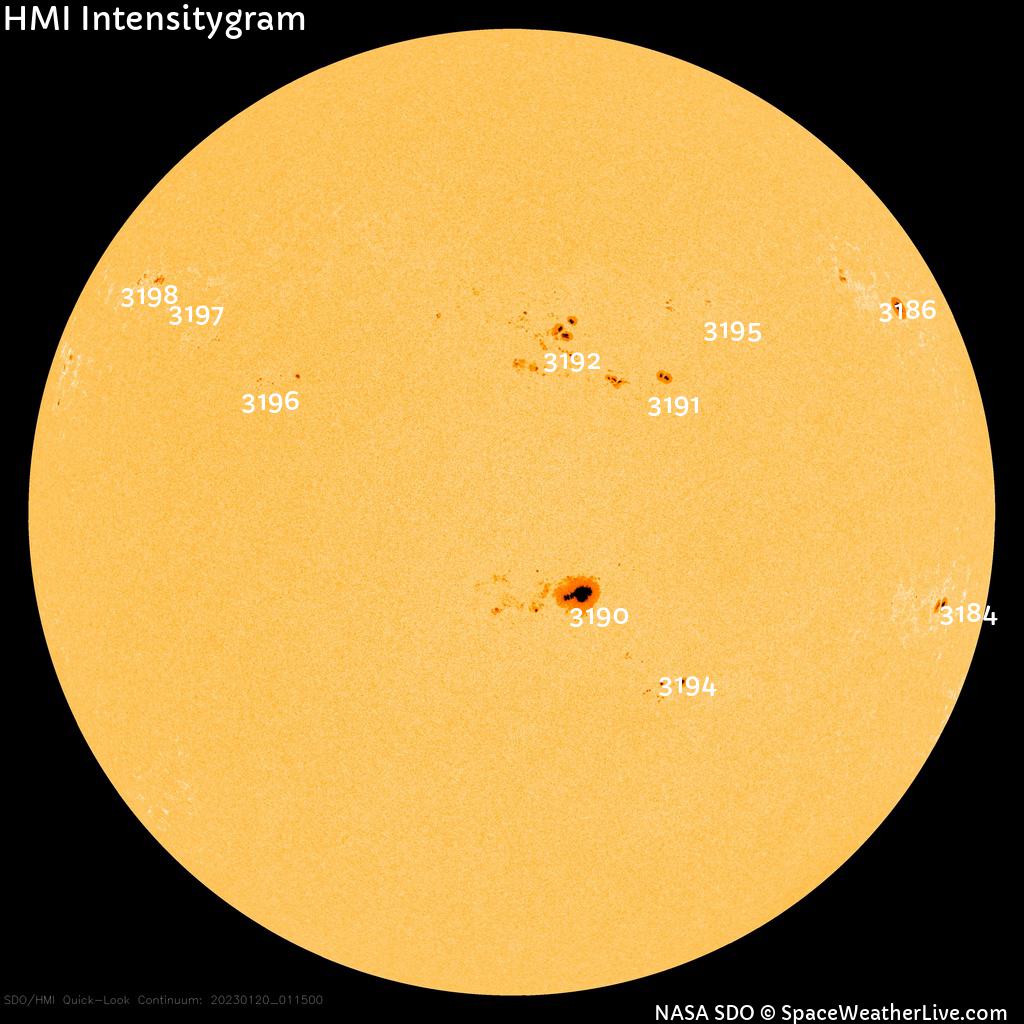 Sunspot regions