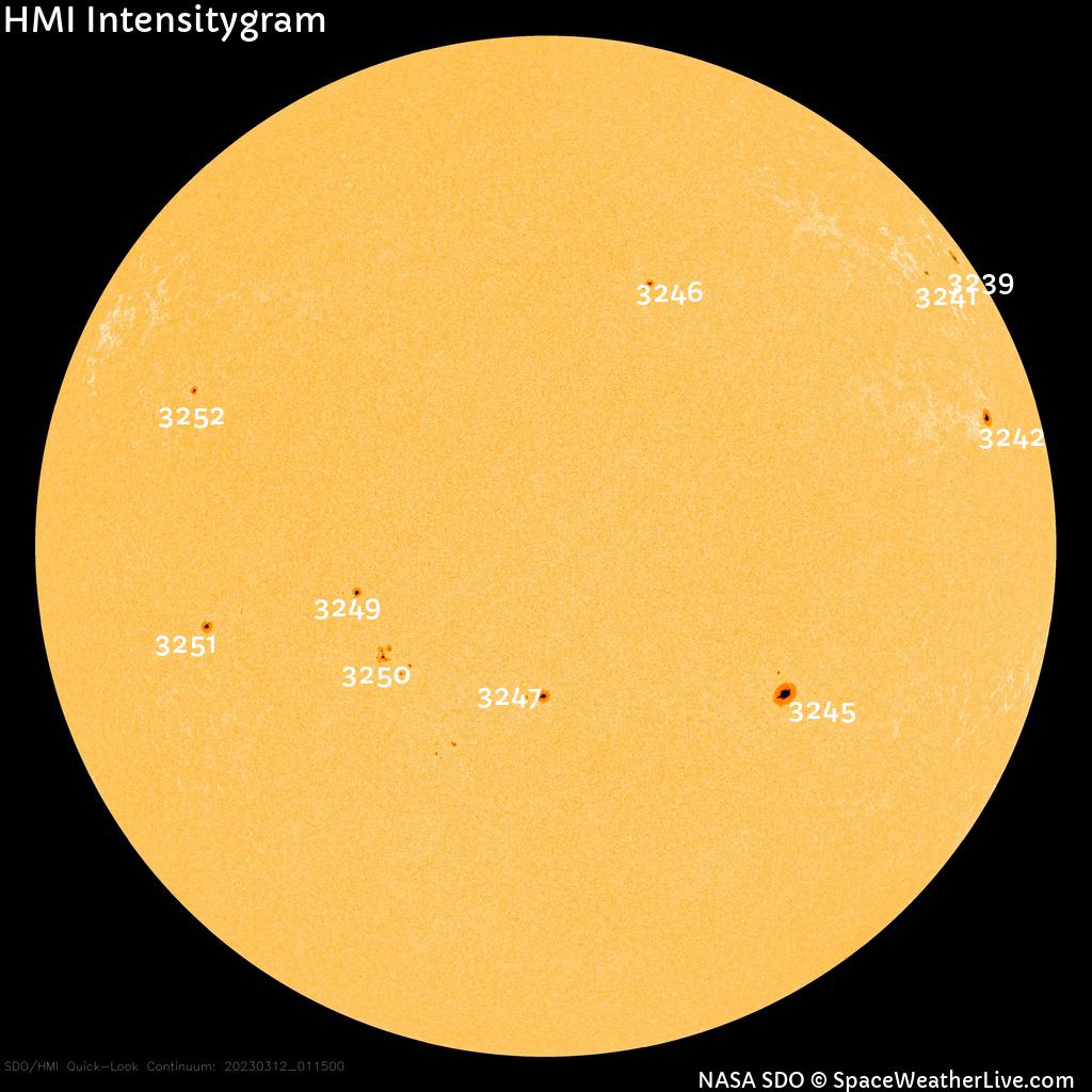 Sunspot regions