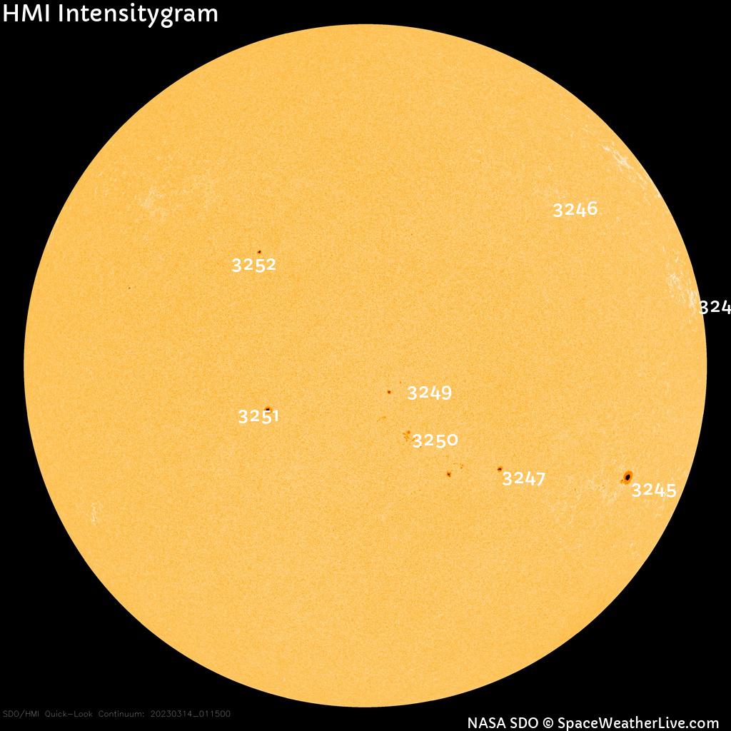 Sunspot regions