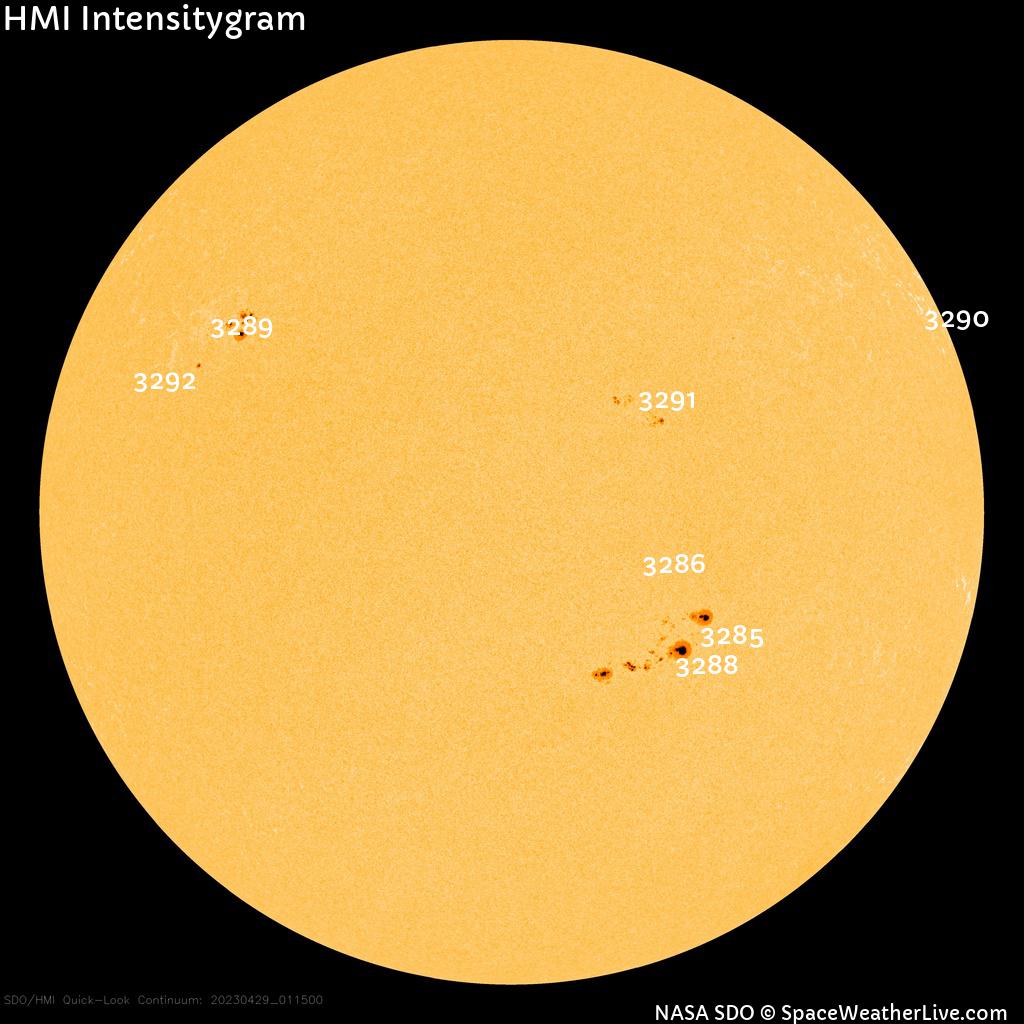 Sunspot regions