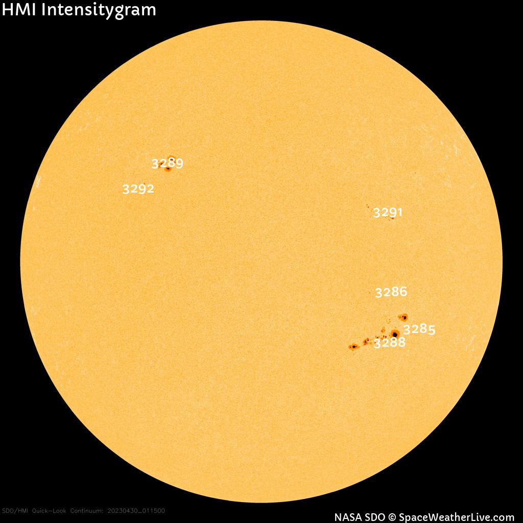 Sunspot regions