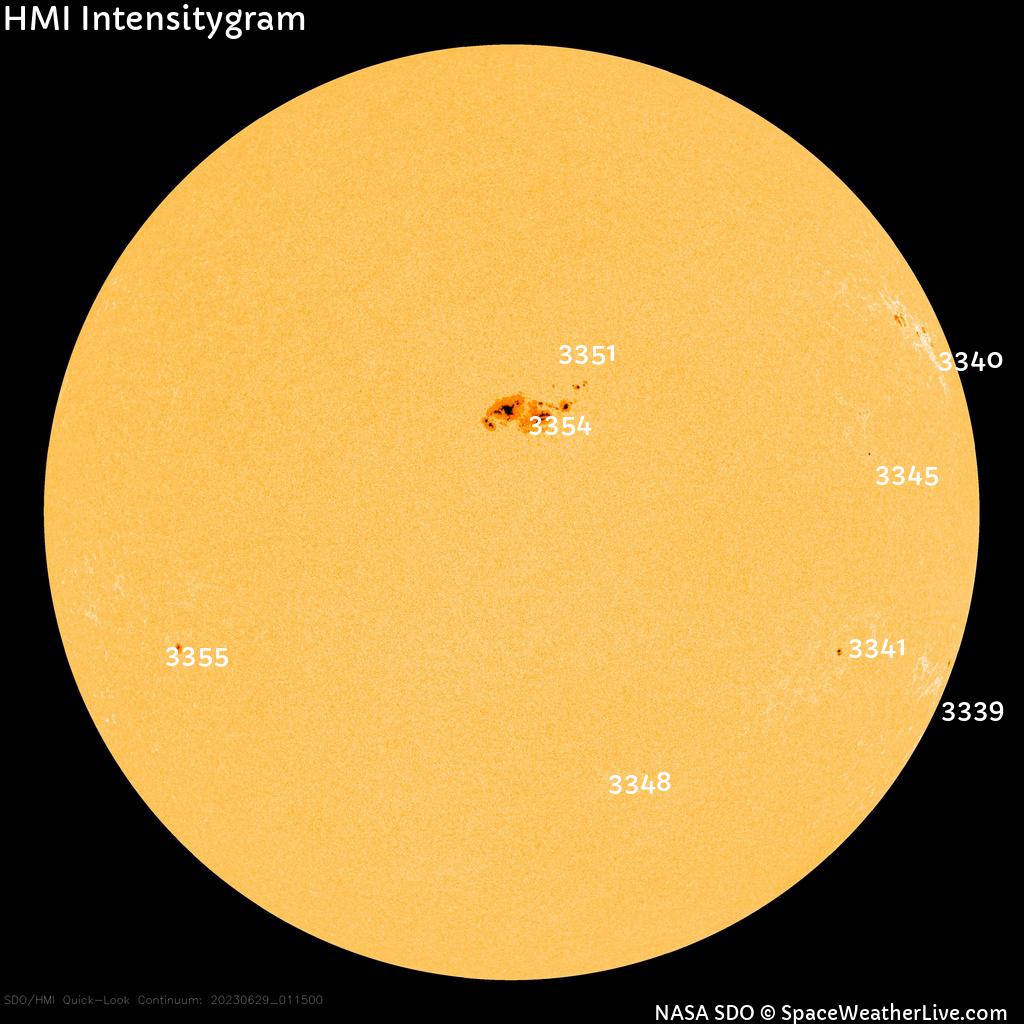 Sunspot regions