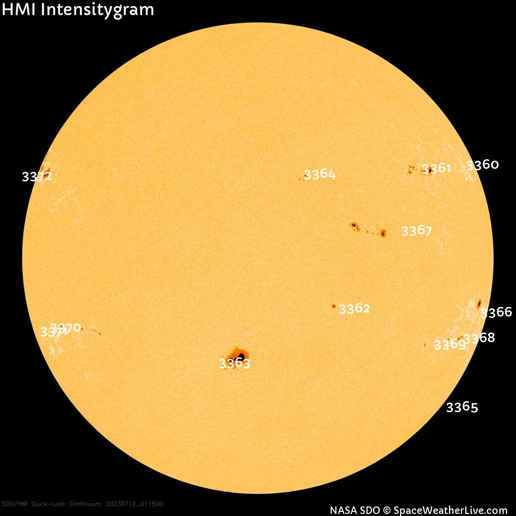 Sunspot regions