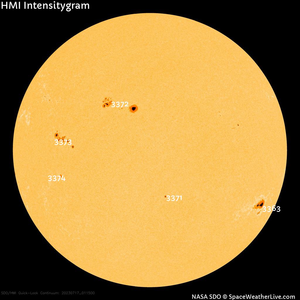 Sunspot regions