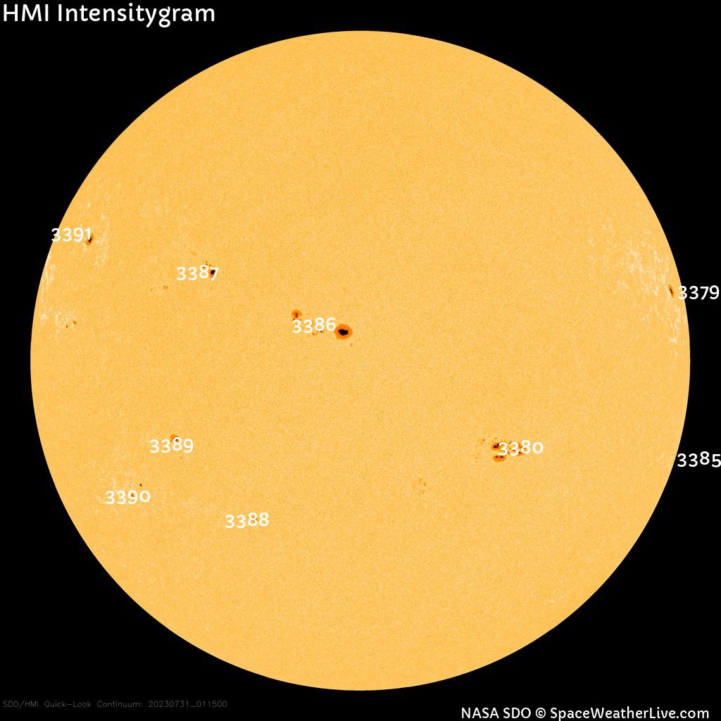 Sunspot regions