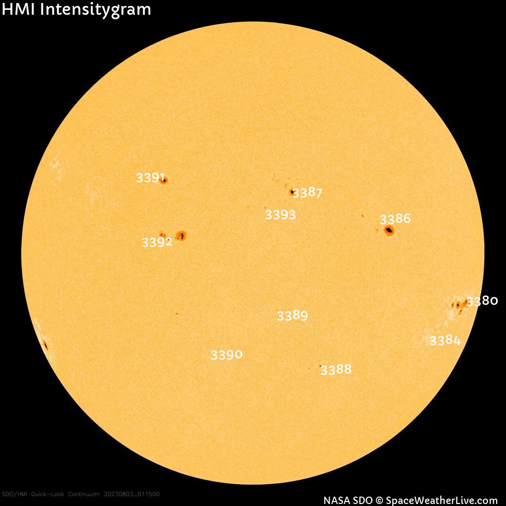 Sunspot regions