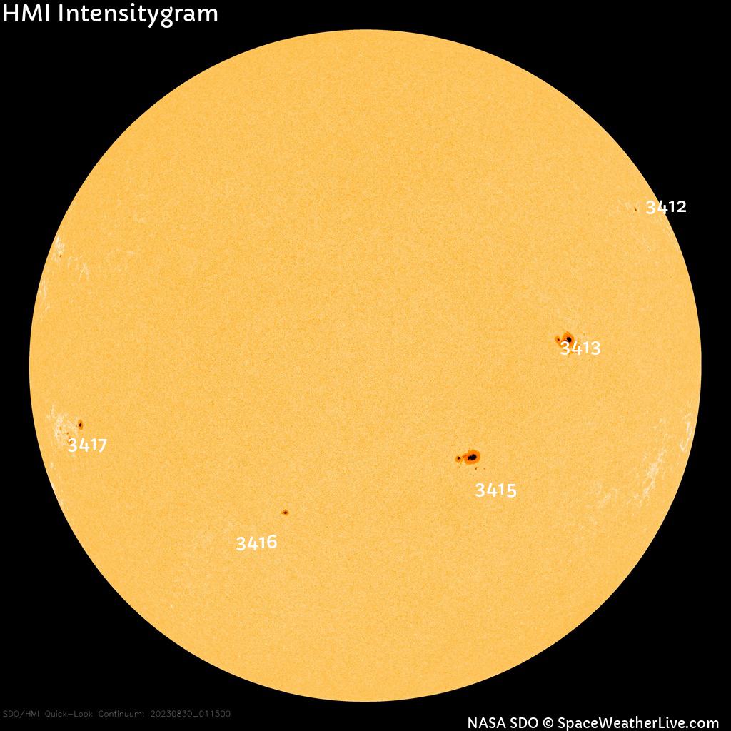 Sunspot regions