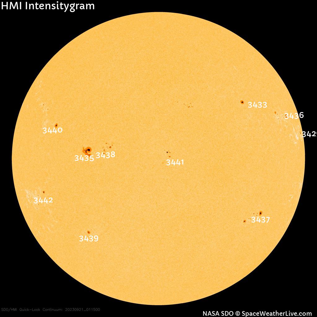 Sunspot regions