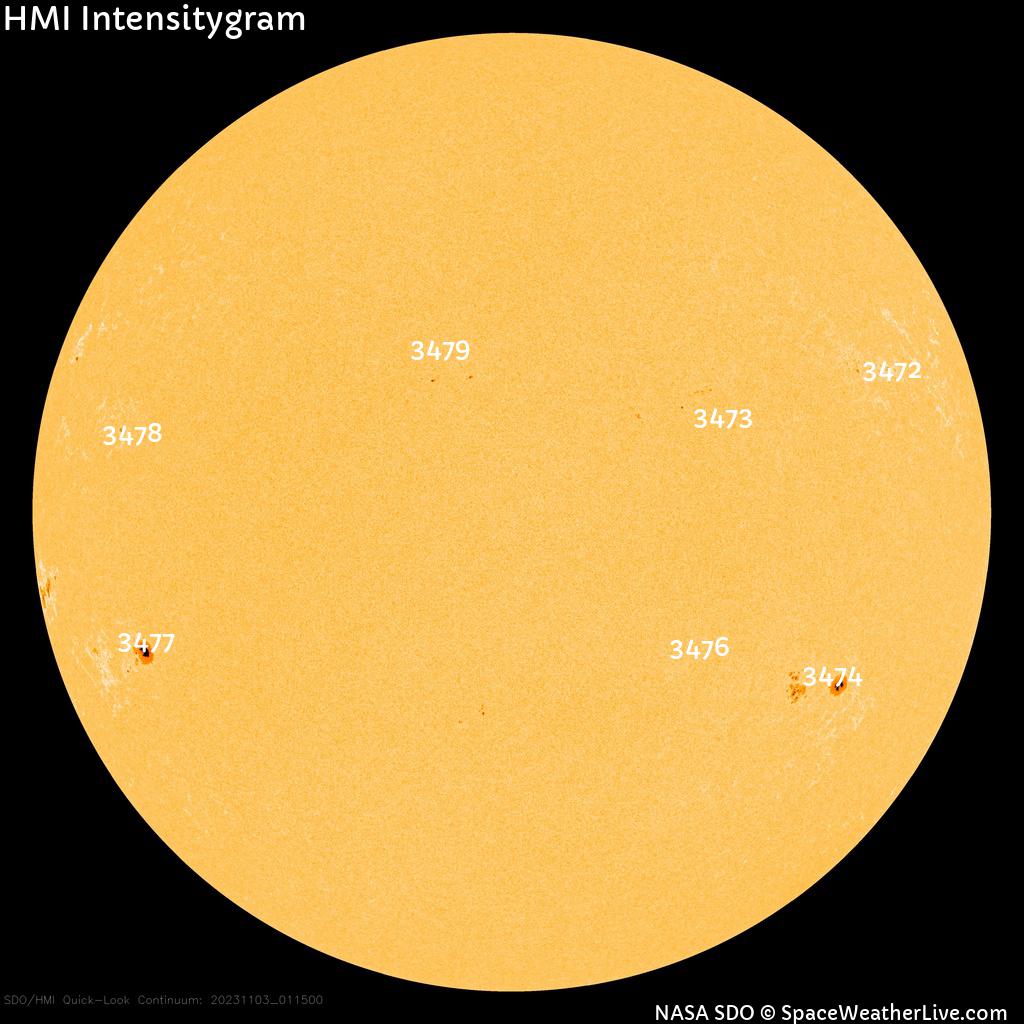 Sunspot regions