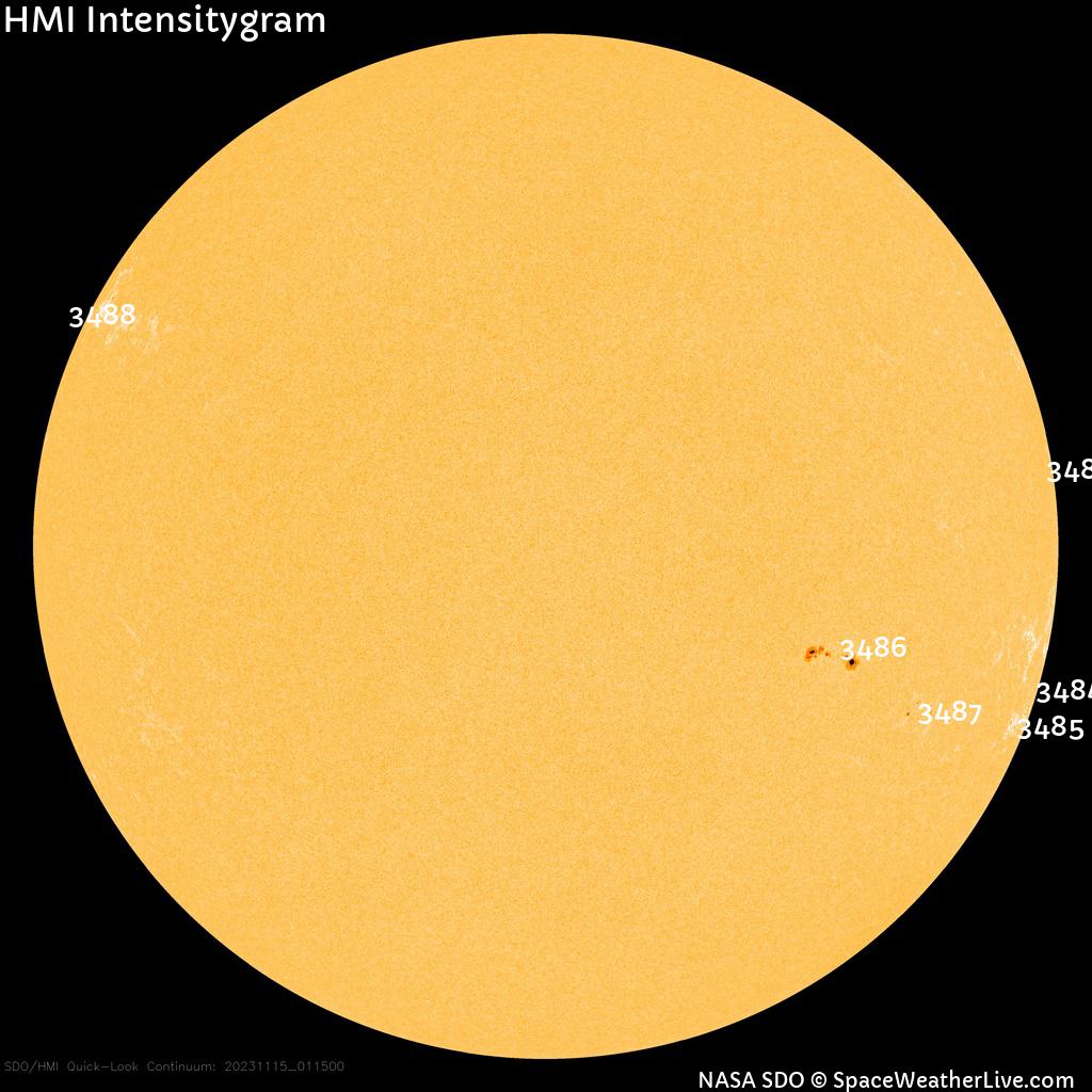 Sunspot regions