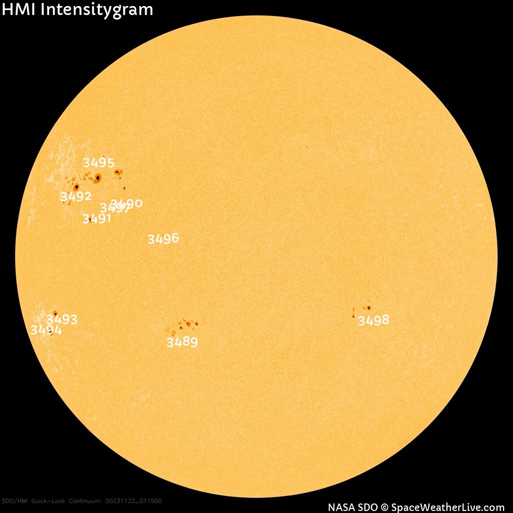 Sunspot regions