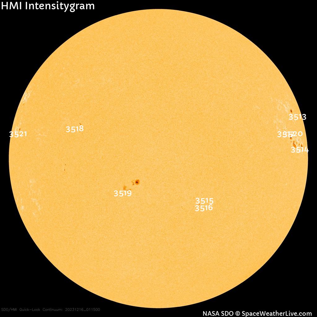 Sunspot regions