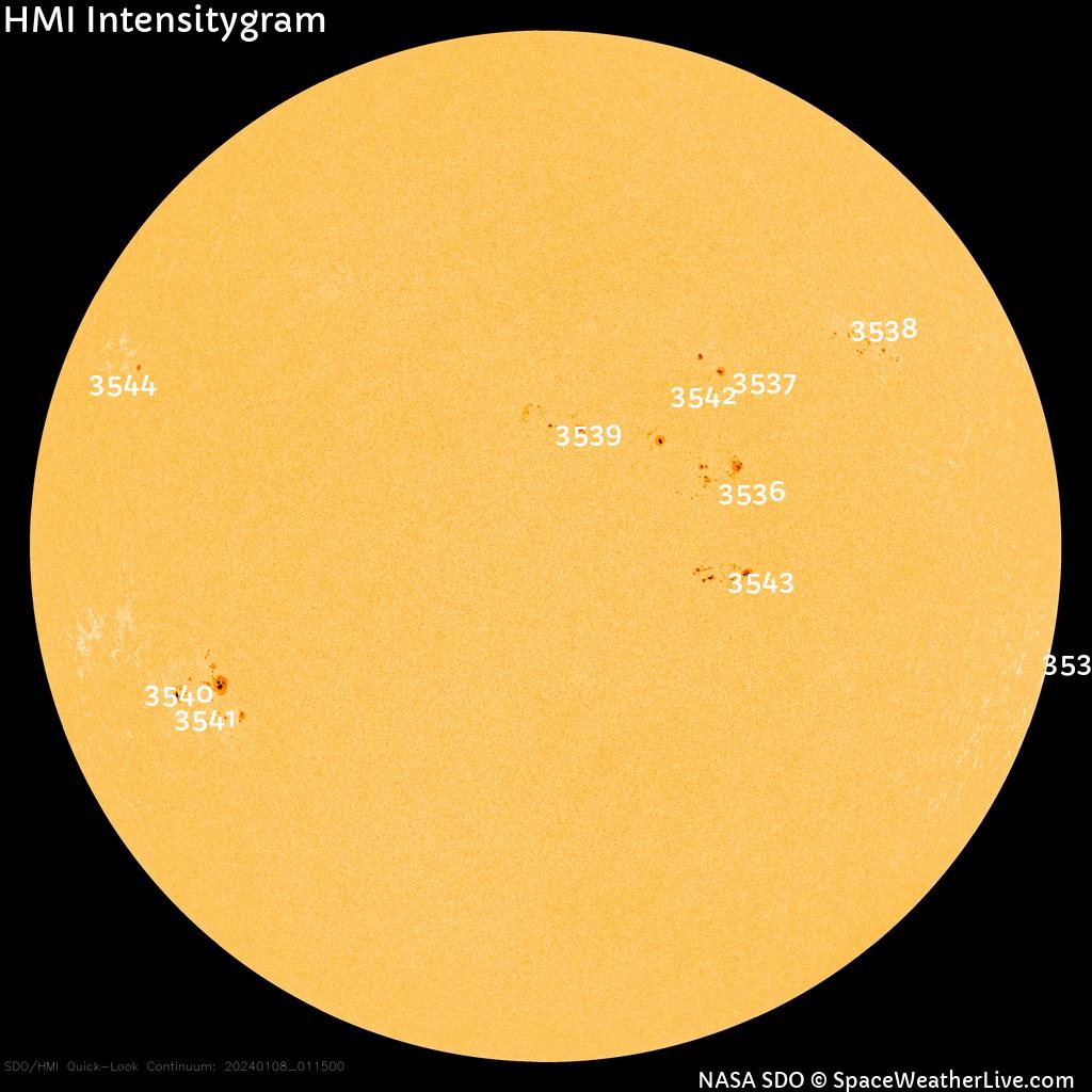 Sunspot regions