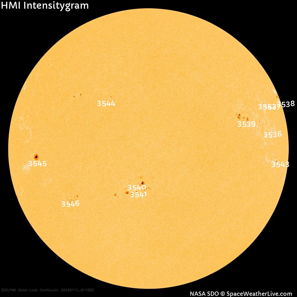 Sunspot regions