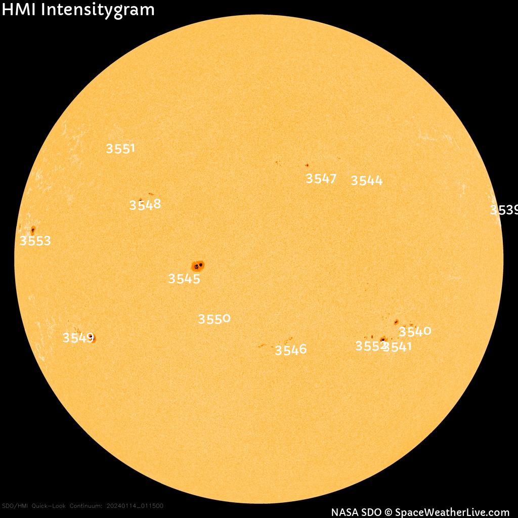 Sunspot regions