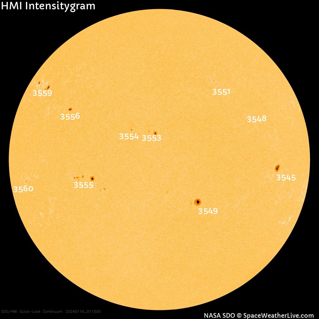 Sunspot regions