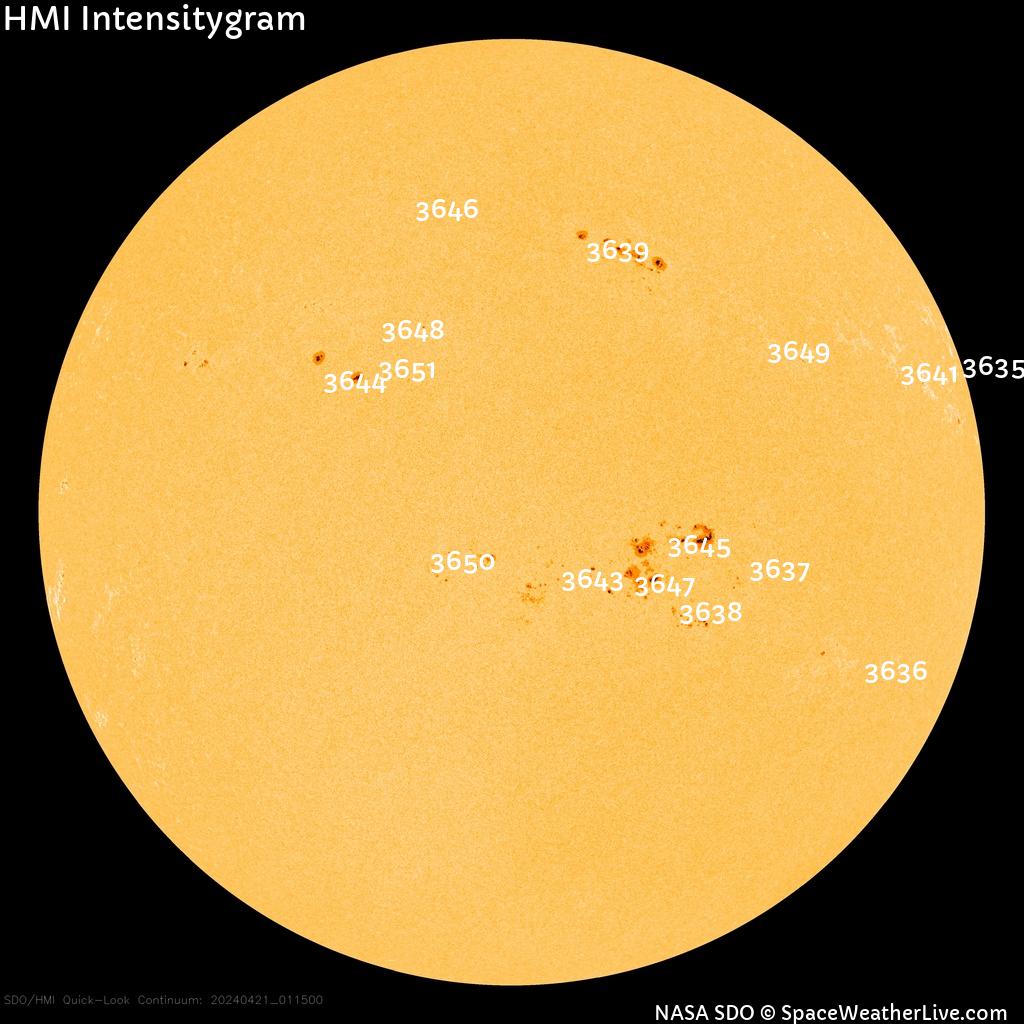 Sunspot regions