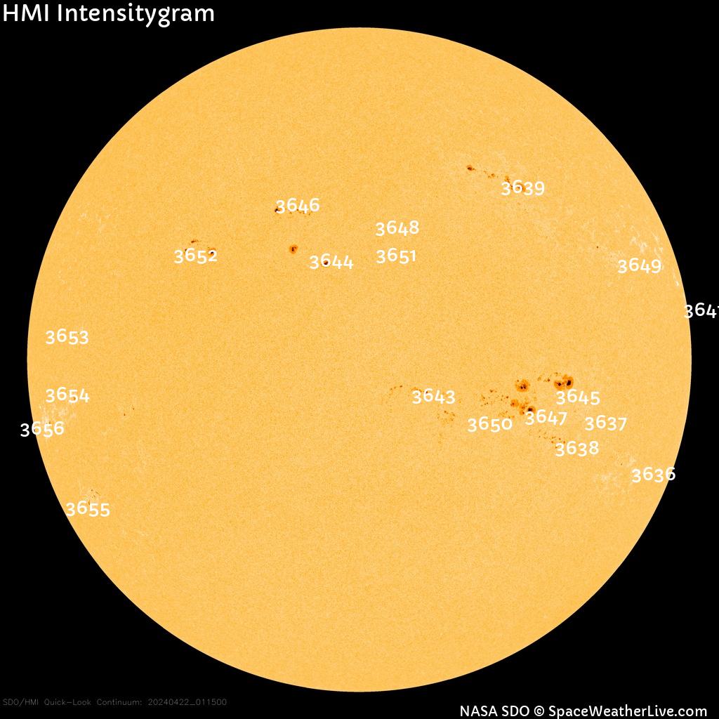 Sunspot regions