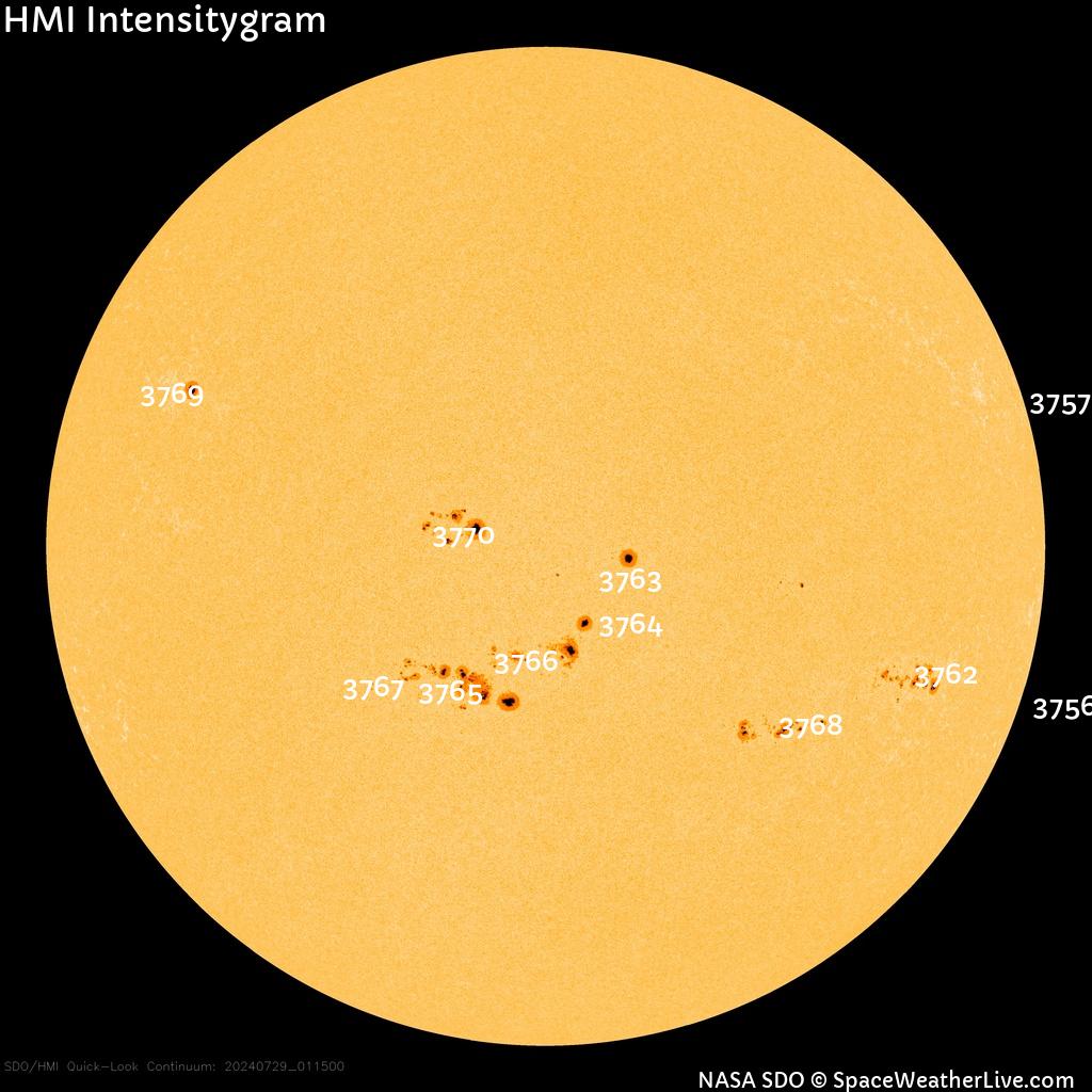 Sunspot regions