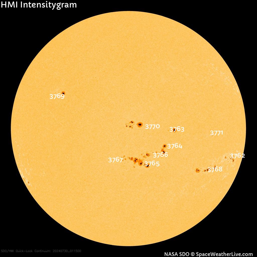 Sunspot regions