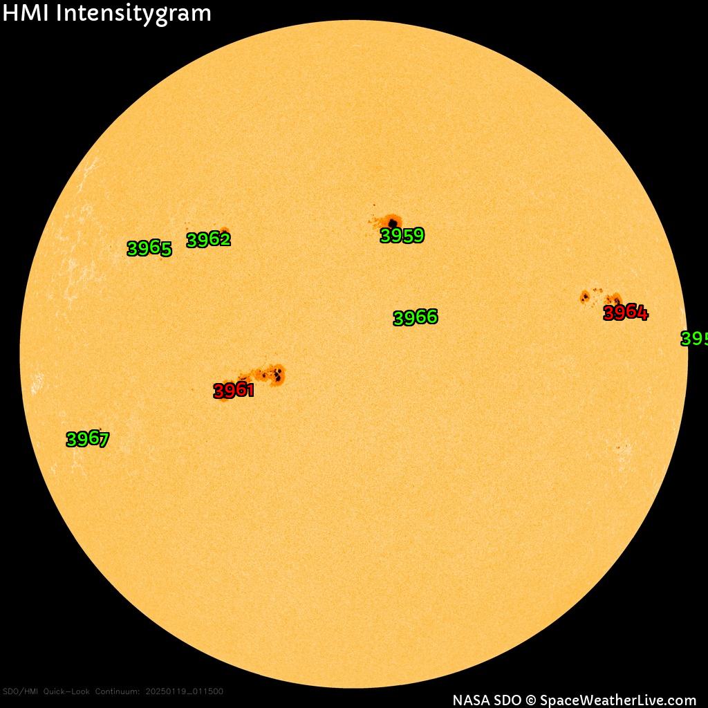 Sunspot regions